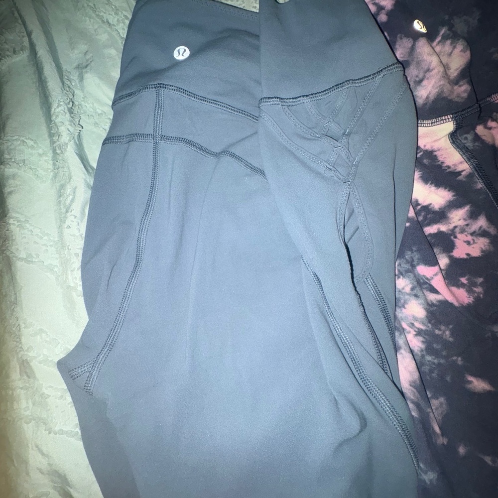Lululemon dusty blue jogger style leggings